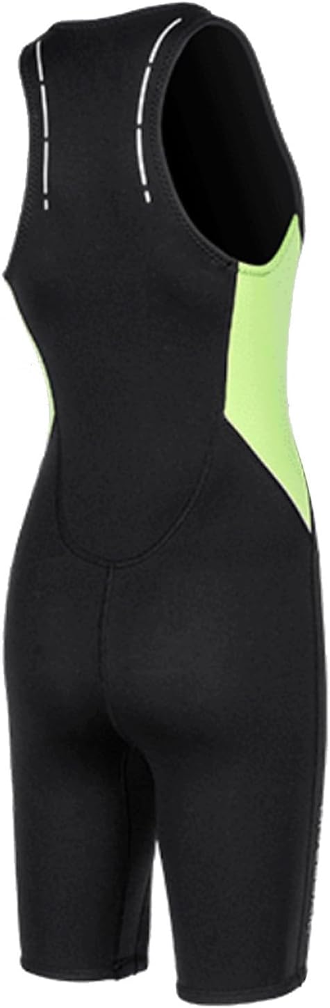 Keenso Womens 2MM Sleeveless Wetsuit, Neoprene Shorty Swimsuit with Front Zipper for Diving Snorkeling Surfing Swimming Water Sports