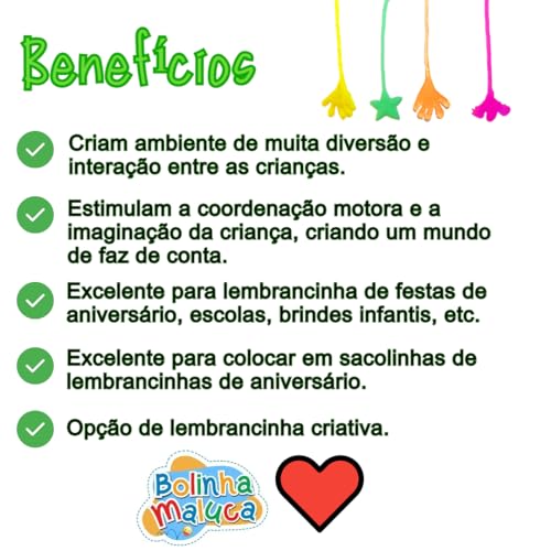 Geleca Gruda Parede 50u Tipo Slime Lembrancinha Aniversário