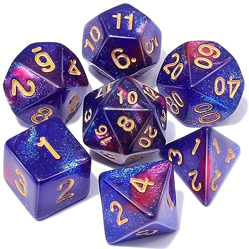 Image of CiaraQ 7pcs Polyhedral Dice Set for Dungeon and Dragons MTG Table Games