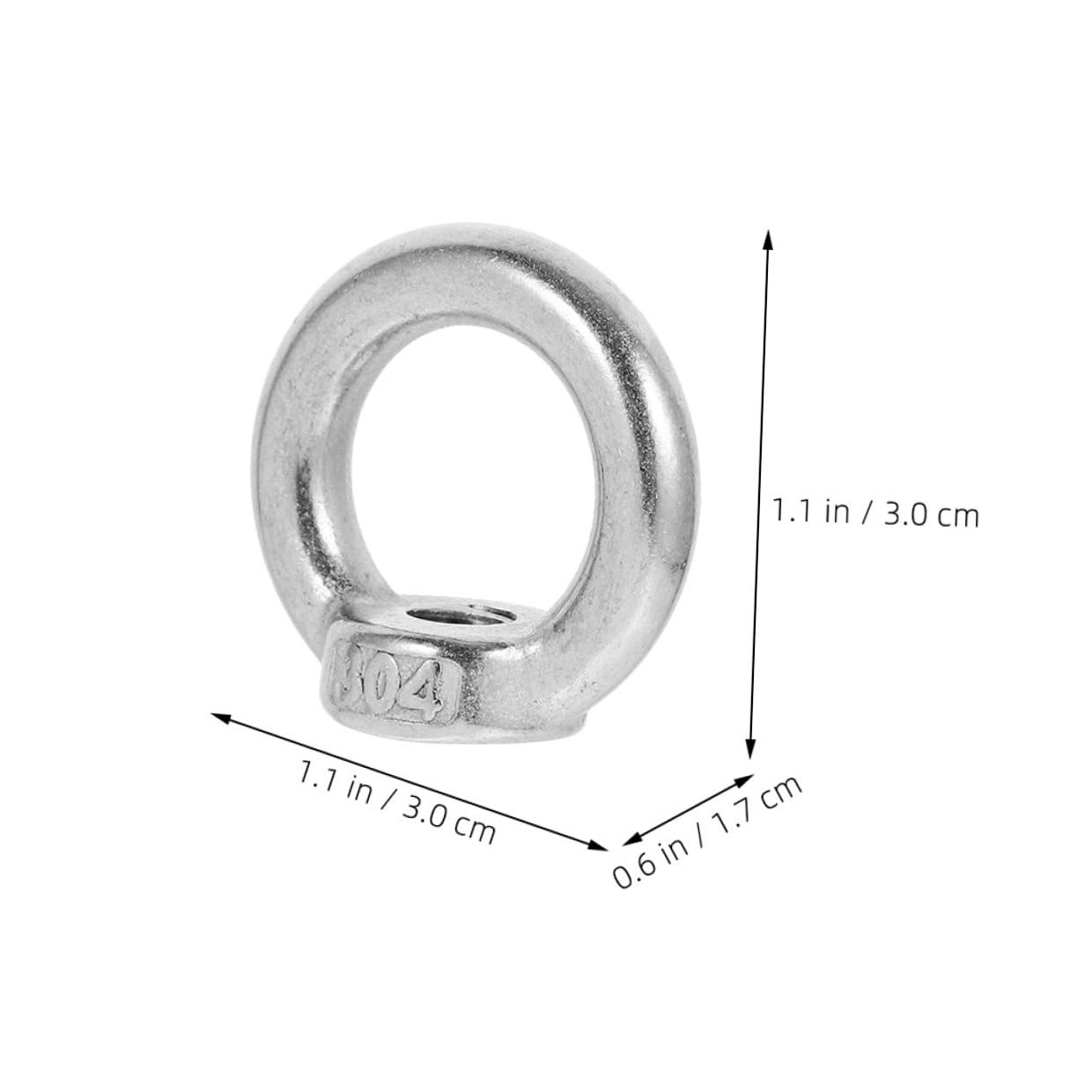 8pcs Stainless Steel M8 Ring Shaped Lifting Eye Nuts for Boats