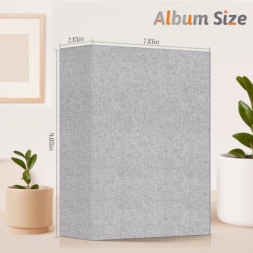 Popotop Photo Album 4x6 200 Pockets for Wedding Gifts,Linen Hardcover Picture Albums for Family Anniversary Baby Vacation Pictures - Thumbnail 5