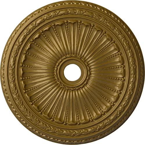 Ekena Millwork CM35VIGLS 35-1/8" x 4-7/8" x 2-1/2" Viceroy Ceiling Medallion, Gold