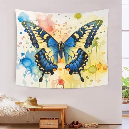 Tapisserie murales papillons 3D en tissu de 180x230 cm pour deco de salon