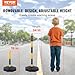VEVOR Adjustable Traffic Delineator Post Cones, 2 Pack, Traffic Safety Delineator Barrier with Fillable Base 8FT Chain, for Traffic Control Warning Parking Lot Construction Caution Roads, Yellow&Black