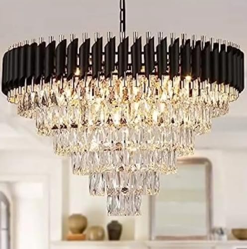 Image of Black Mamba Round Chandelier (600 MM)