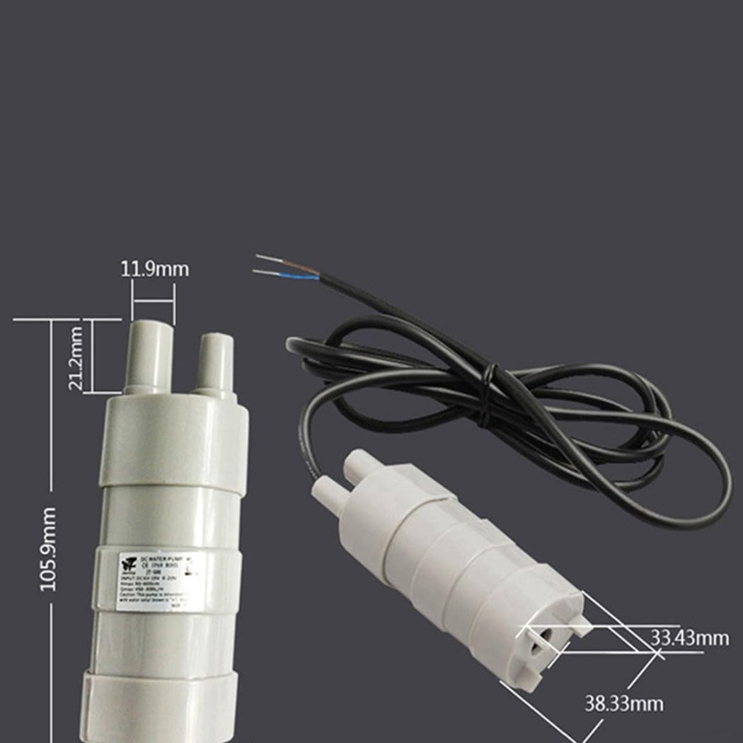 Pompe à eau pour caravane, 12 V, pompe à eau électrique à haut débit 600 l/h, submersible pour camping-car, caravane, camping-car, peut être utilisée comme pompe de rechange pour toilettes.