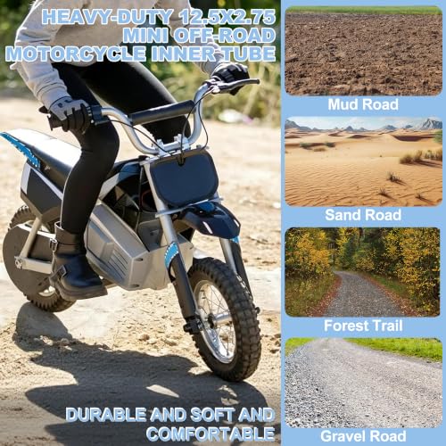 Image of 12 1 /2 x 2 3 /4 (12.5 x 2.75) Mini Dirt Bike Inner Tube 90with Repair Kit