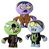 RIN - Six (6) Crazy 24' Inflatable Zombies Birthday Decor Halloween Party Decoration Favors Undead