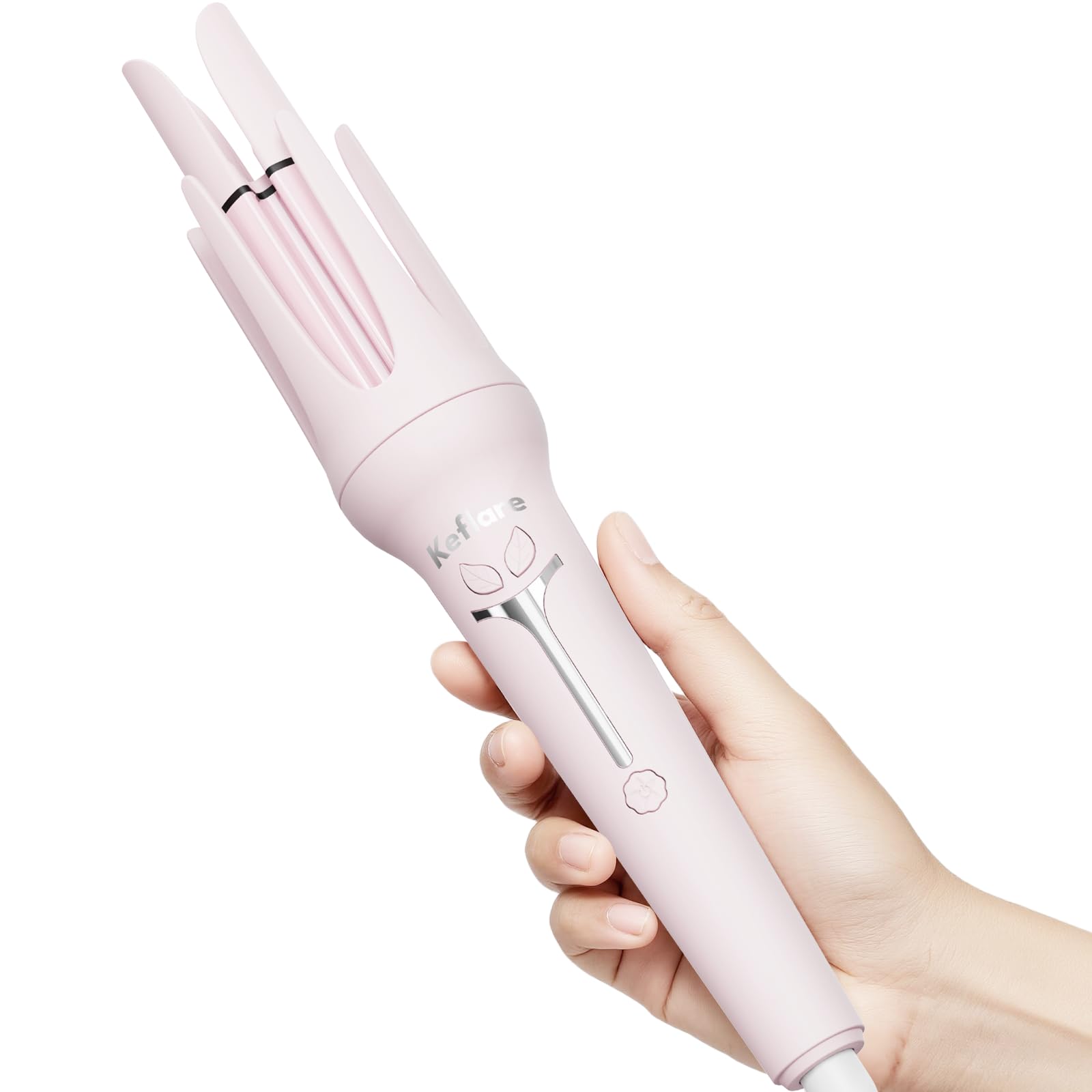 Automatic Curling Iron 1 1/4 inch, Hair Curler with 3 Temperatures & 50 Million Ionic, 10s Fast Heating, 2-Way Rotation, Anti-Scald, Auto Shut-Off for Hair Styling, Dual Voltage for Travel