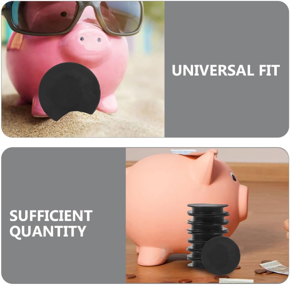 Milisten 20 Pieces Piggy Bank Stopper: Replacement Money Saving Box Plug - Rubber Coin Box Closure Plug Covers for Money Jar, Inner Diameter 30mm