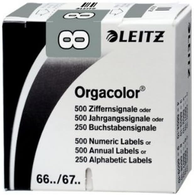 Leitz Orgacolor 66021000 Number Sign Card "2" Pack of 500 Red