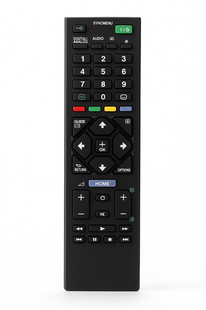 TV Remote Control Compatible with Sony Bravia Smart 3D, LCD, LED TV, Smart TV (Match Old Remote Before Order)