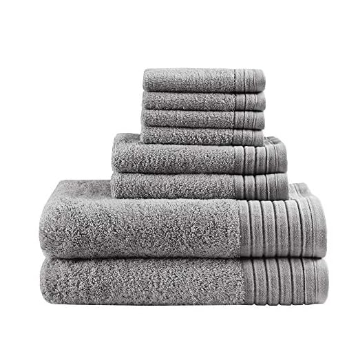 MADISON PARK SIGNATURE Mirage Solid 100% Cotton 8 Piece Towel Set