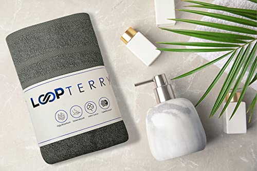 Loop Terry Small Bath Towel Set - 100% Cotton 6 Pack 24 X 46 Quick Dry Towels. Lightweight And Highly Absorbent, Soft Plush Towels For Pool, Spa, Gym, Guest Bathroom, Great For Daily Use #TOP1