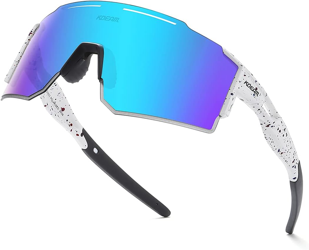 RINKUOLYO Sports Polarized Sunglasses for Men and Women, Youth Kids Baseball Softball Sunglasses for Cycling, Running