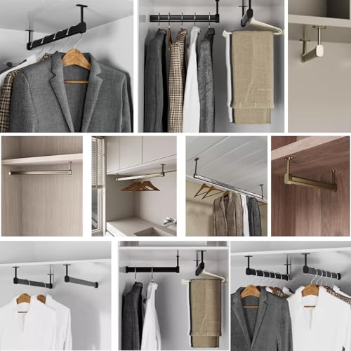 Tringle à vêtements réglable pour optimiser un placard de chambre - 3