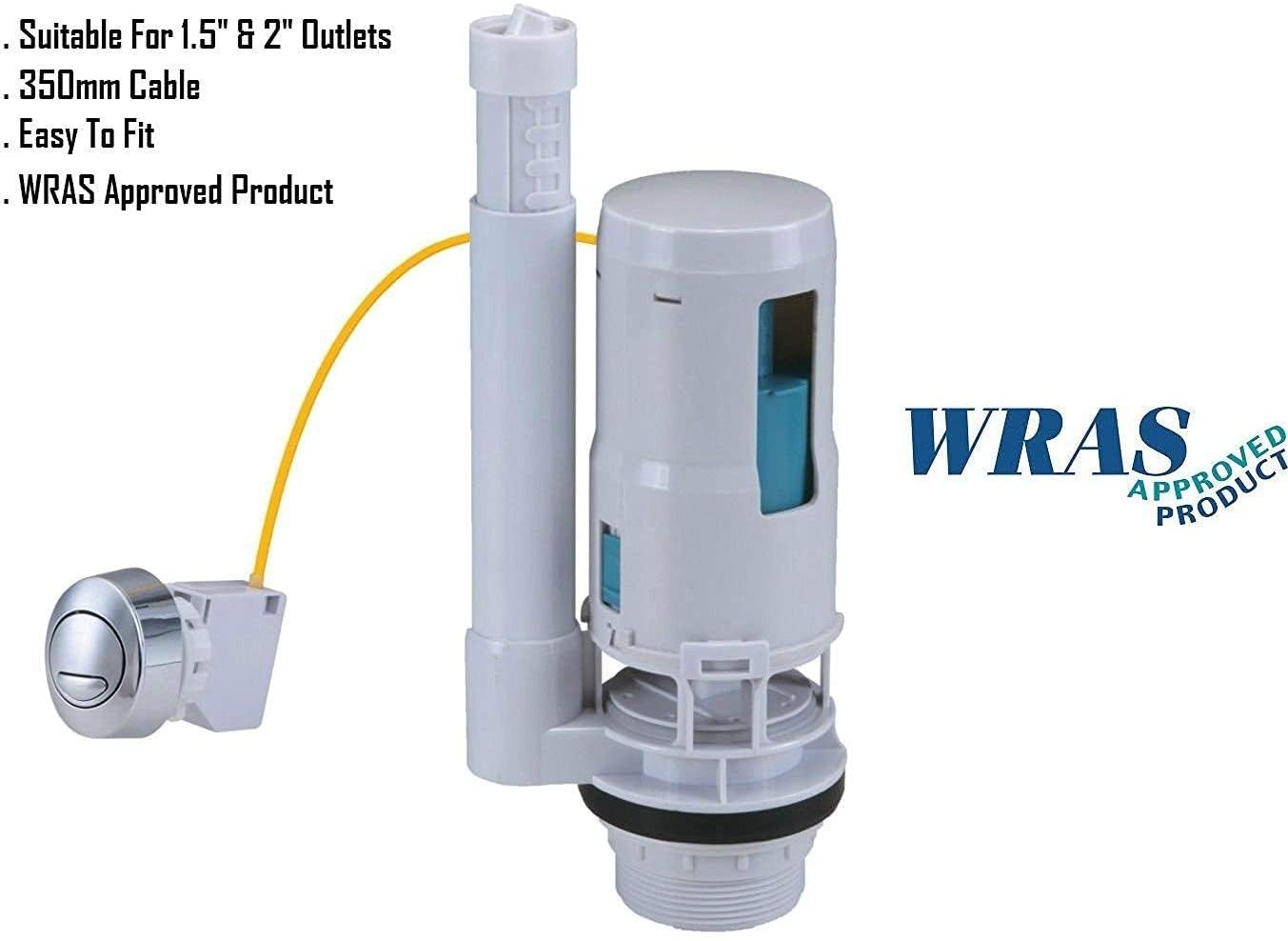 Toilet Cistern Kit Dual Flush and Fill Valve WRAS Approved - Image 2