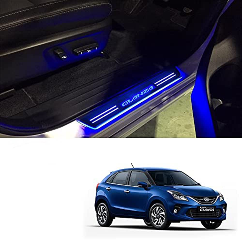 Carxen Car Door Foot Step Led Sill Plate With Mirror Finish For Toyota