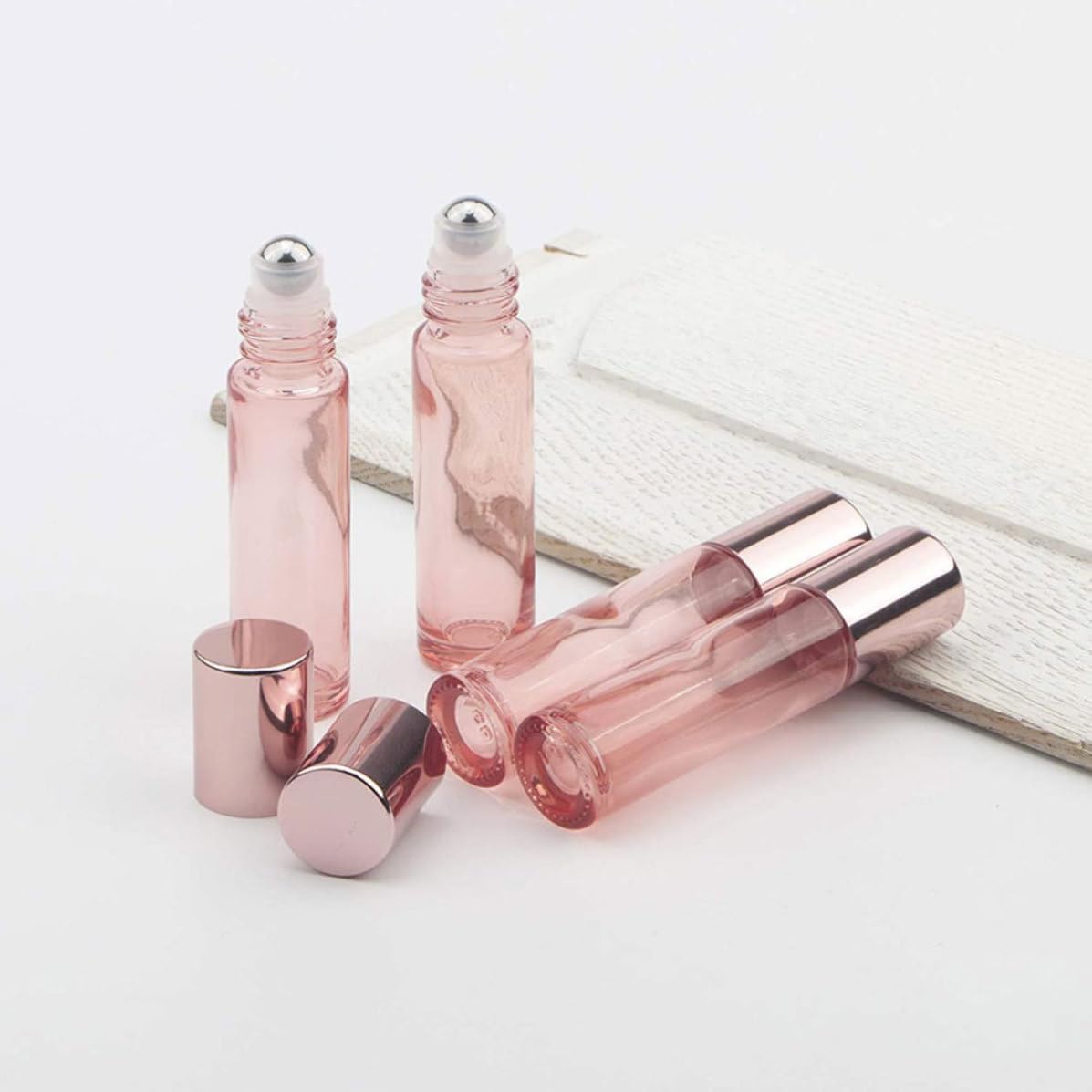 Glass Essential Oil Roller Bottles Easy to Carry and Precision Application 10pcs 5ml with Stainless Steel Roller Balls for Travel and Daily Life