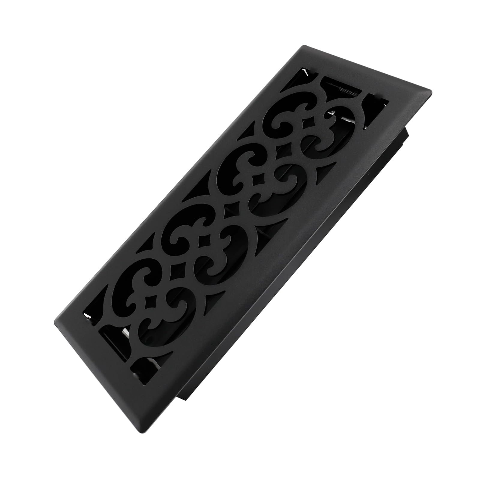 Howeall 4x10 Heavy Duty Walkable Floor Register in Matte Black
