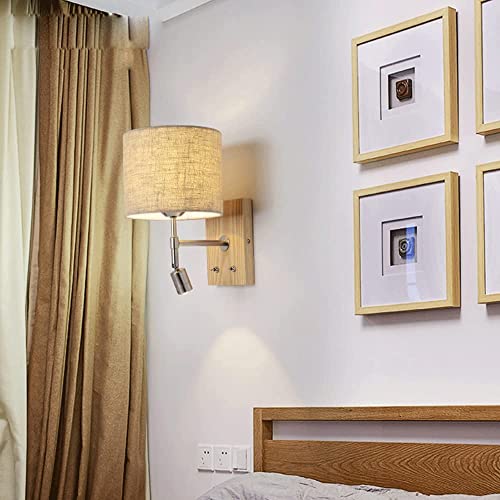Luz de pared minimalista led con pantalla textil para pasillos y salones 7