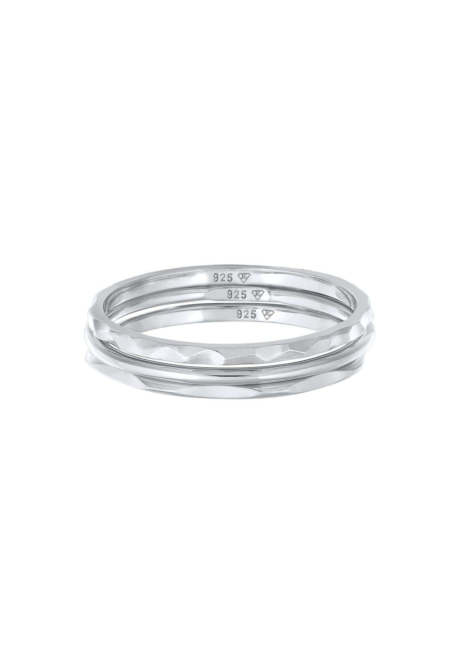Elli Ring Damen Basic Stacking 3er Set 925 Silber