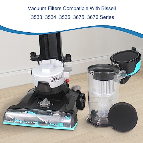 CPAI Replacement Filters Compatible with Bissell CleanView Rewind Upright Bagless Vacuum,Fits Models 3534,3313,3533,3536,3333,3335,3675,3676 Series（2 Pack) - Thumbnail 3