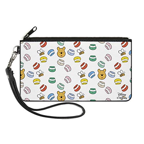 Buckle-Down Women's Standard Zip Wallet Winnie The Pooh Small, White, 6.5