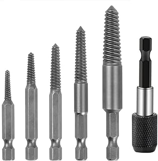 Screw Extractor Kit，Damaged Screw Extractor Set，Stripped Screw Remover，Broken Bolt Screw Extractor Kit （5pcs）