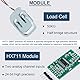 DAOKAI Halbbrücken Wägezelle,50kg Halbbrücken Dehnungsmessstreifen Gewichtungssensorse + 4 Stück HX711 Präzisions AD Wandler Breakout Modul,für Arduino