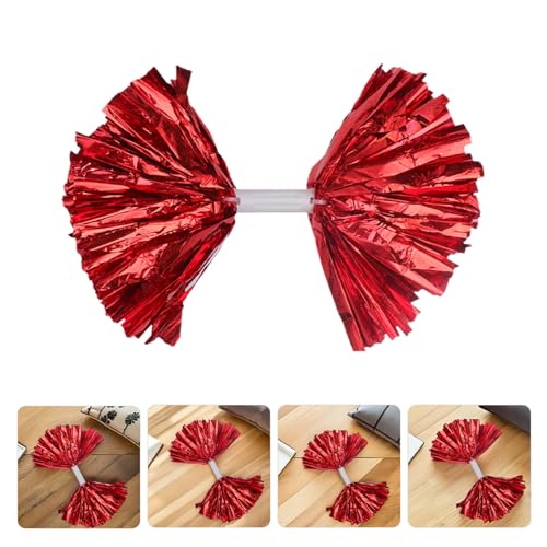 Pompons cheerleading métalliques poignée fleur accessoires danse