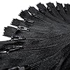 KGS Nylon Zippers for Sewing Crafts | Size: 4 Inch | Color: Black | 100 Pieces per Pack | Single Color #3 Nylon Zippers for Making Bags, Pouches, Pillow Covers and Sewing Craft Projects #4