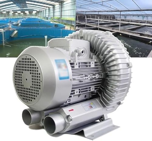 High-Pressure Regenerative Vortex Blower,Electric Air Pump for Aquarium Hydroponics and Pond Aeration, Efficient Regenerative Blower for Septic Tank Applications，（550W/0.74HP）