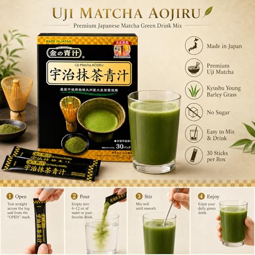 Té verde matcha en polvo 30 sobres individuales miniatura 4