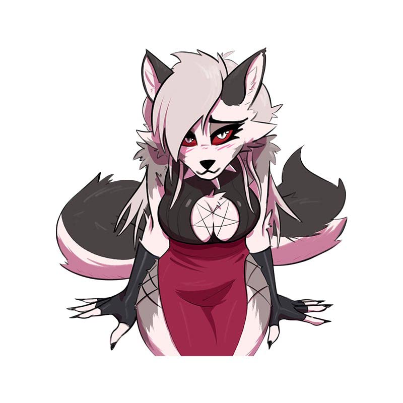 5.1'' for Helluva Boss Loona Furry Anime Car Stickers Waterproof Window Trunk Bumper Sticker Motorcycle Helmet Decals - 