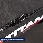 Titan Fitness 50-125 LB PRO Strongman Sandbags, Double Layer, 1050D Cordura, Black, Carry Home Gym Training - Image 5