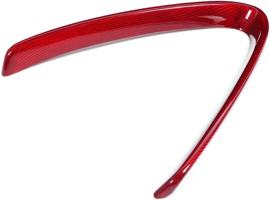 Carbon Fiber Front Grill Cover for Giulia 2017-2020 V-Shaped Grille Trim Red Glossy Finish Easy to Install Exterior Upgrade