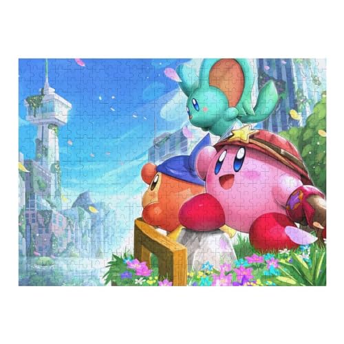 星のカービィ ジグソーパズル 子供 ジグソーパズル アニメ 木製パズル 装飾品 リラックス 減圧 知的好奇心を刺激する木製パズル 大人と子供のパズル、プレゼント 500ピース