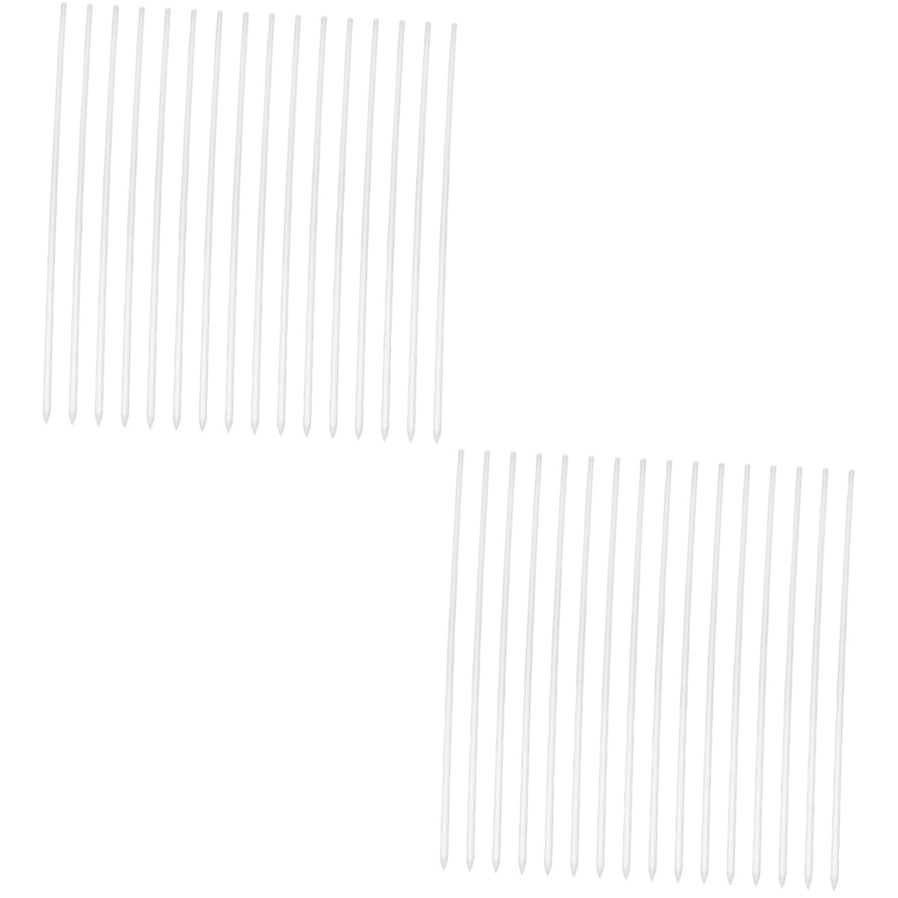BESTonZON 2 Ensembles Support De Plantes Acrylique Transparent Lot de Piquets pour Fleurs Et Plantes Grimpantes Système De Soutien Vertical pour Et Intérieur 16 Pièces * 2