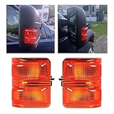 Kojem Mirror Turn Signal Light Side Marker Lamps Compatible with 2008-2016 Ford F-250 F-350 Super Duty Replacement for FO2570102 7C3Z13776A 7C3Z13776B-PFM (Amber Lens+Silver Housing) Pair