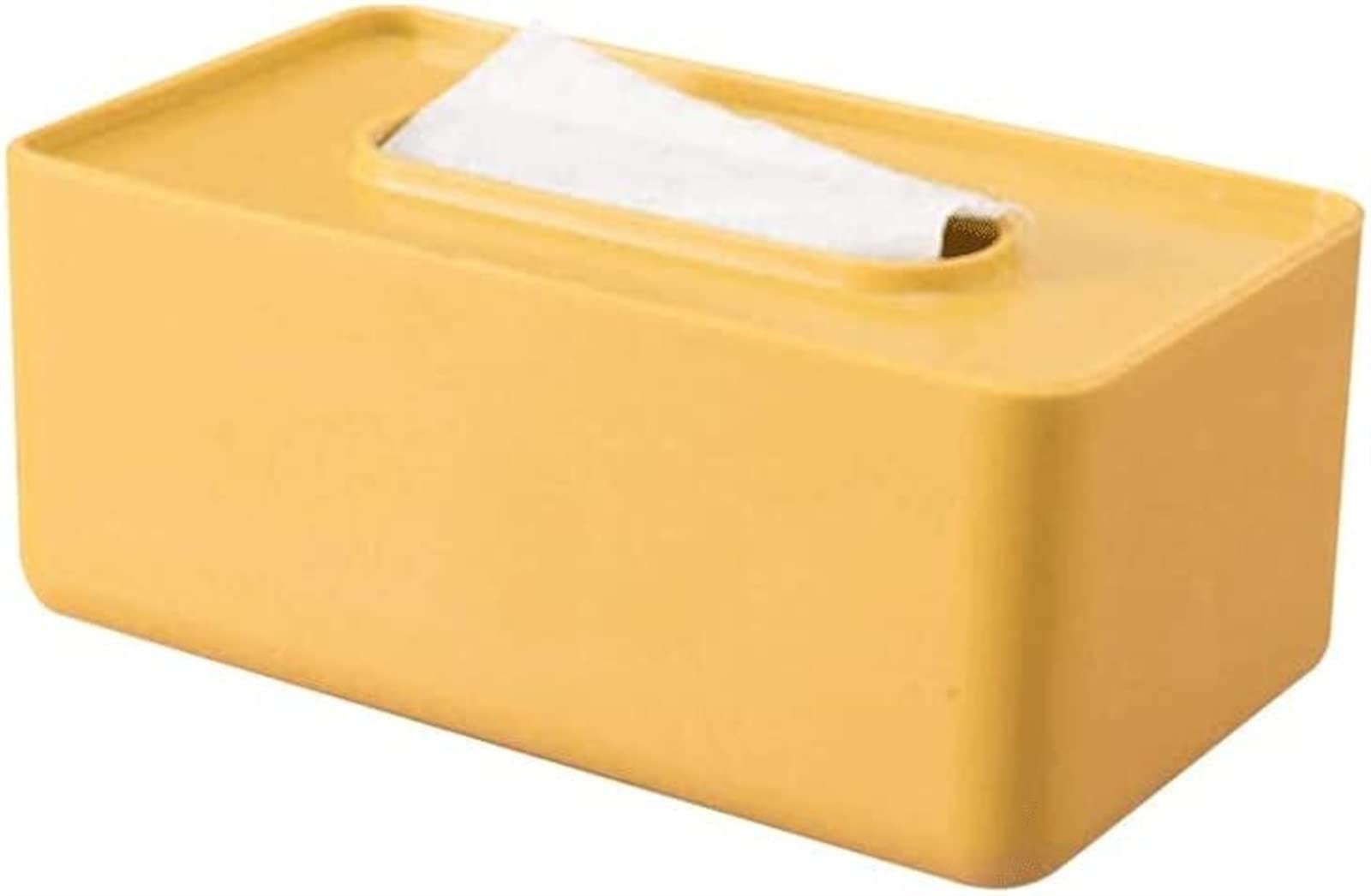 Pojemnik na chusteczki domowe pudełko do przechowywania mokrych chusteczek na biurko pudełko do przechowywania papieru toaletowego plastikowe pudełko na chusteczki (kolor: żółty, rozmiar: 23 * 13 * 10 cm)