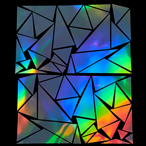 Image of ATOMO 2 Triangle Car Decals Vinyl Decal Graphics, Holographic Laser