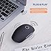 VicTsing 2.4G Slim Wireless Mouse with Nano Receiver, Less Noise, Portable Mobile Optical Mice for Chromebook, Notebook, PC, Laptop, Computer, MacBook - Black