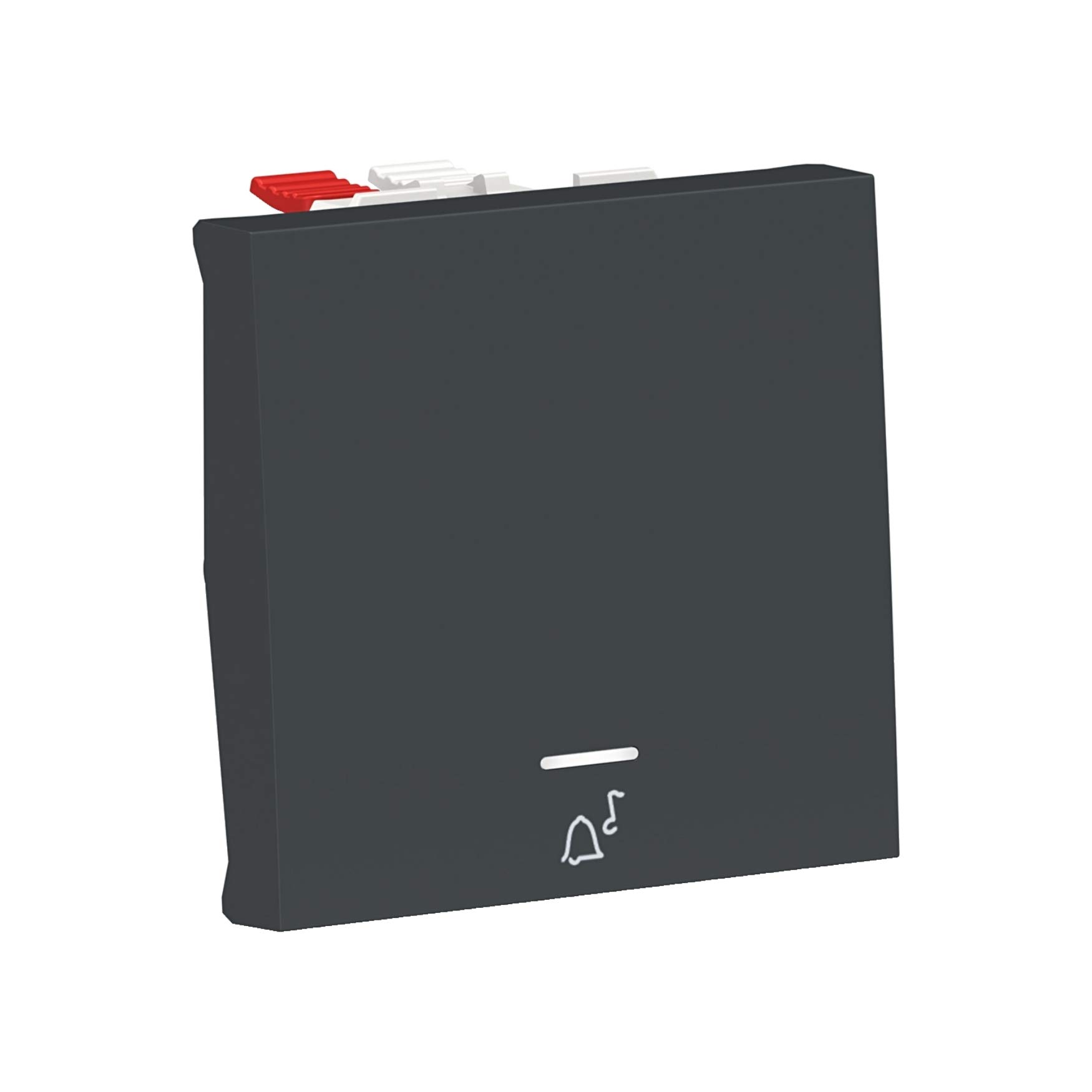 Pulsador timbre avec LED de localisation gris anthracite 2 mod