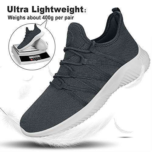 feethit mens slip on running shoes breathable lightweight comfortable fashion non slip sneakers for men