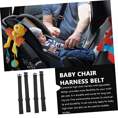 SAFIGLE 3pcs Baby Chair Belt Adjustable Baby High Chair Straps High Chair Portable Travelling Essentials Strap Portable for Toddler Baby Feeding Chair Belt Stroller - Thumbnail 2