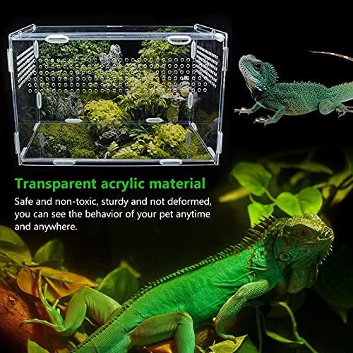 Xuanshengjia Reptiel fokken doos, Reptielen voeden Container Aquarium fokken Tank, Acryl voeden vak voor Spider Hagedis… - Afbeelding 6