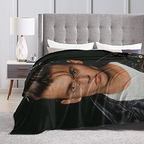 Johnny Depp Super Soft And Comfortable Flannel Blanket Camping Blanket Beach Blanket Decoration Bedroom Living Room Suitable For Children/Adults Throw Blankets (60"X50") #TOP4