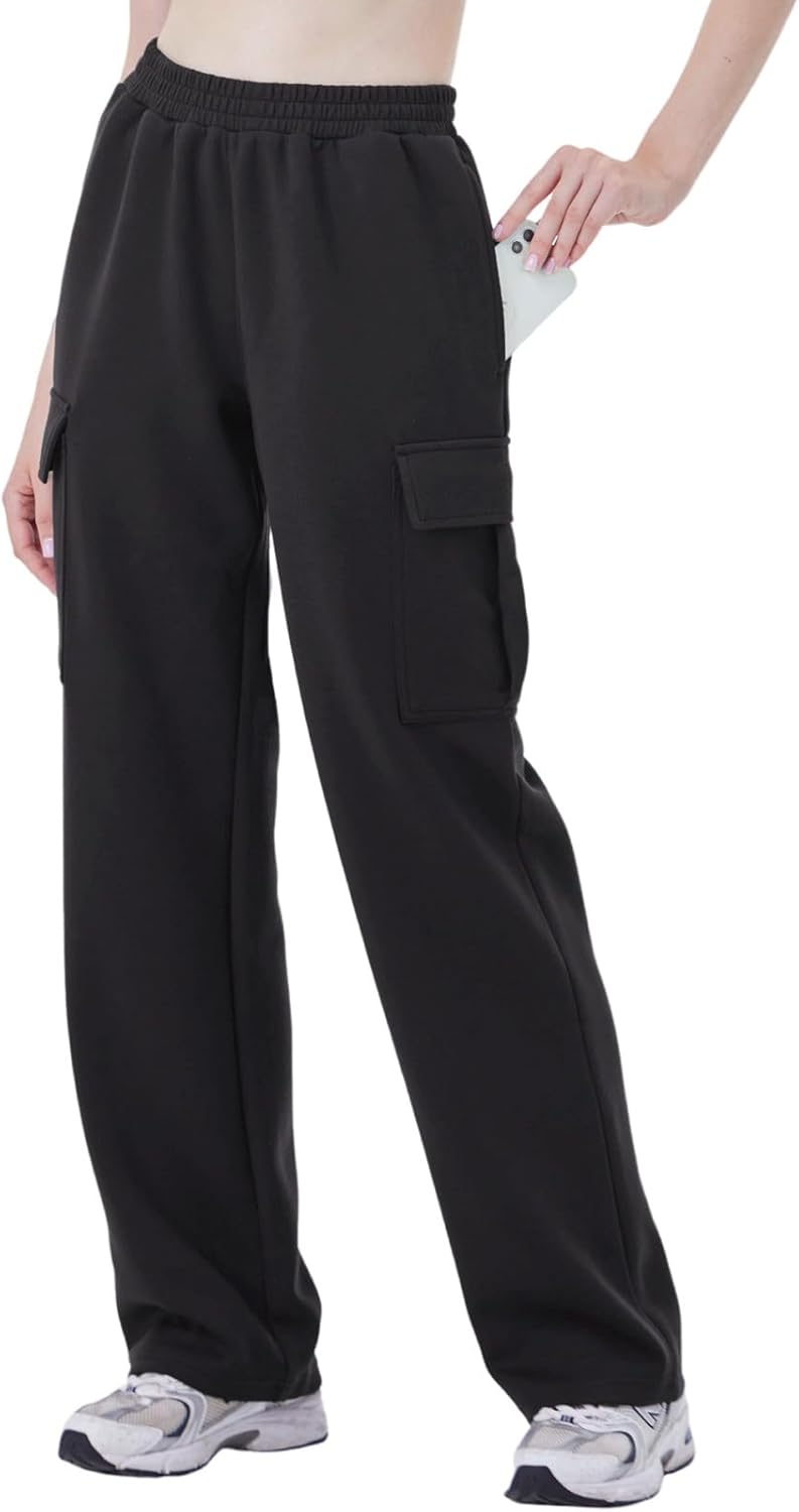 TTZ Women’s Tall Cargo Sweatpants 32"/34" Inseam Extra Long Soft Stretch Lounge Pants for Tall Women