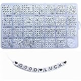 buchstabenperlen armband Menge: Jeder Buchstabe Perlen 30 Stück, insgesamt 810 Stück ,1 Rolle Kristalllinie (7 Meter).